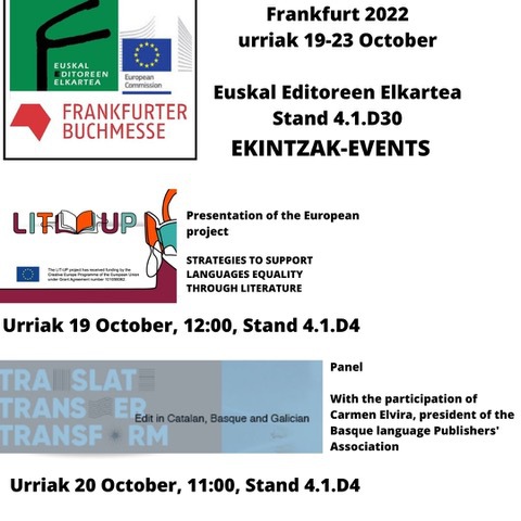 La Asociación de Editores en Lengua Vasca participará en la Feria de Frankfurt con varias actividades